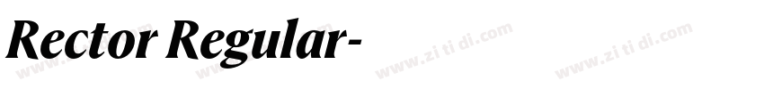 Rector Regular字体转换